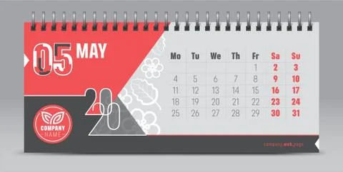 2020 vector calendar design, typography, illustration. Stock Illustration