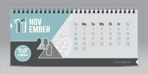 2020 vector calendar design, typography, illustration. Stock Illustration