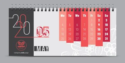 2020 vector calendar design, typography, illustration. Stock Illustration