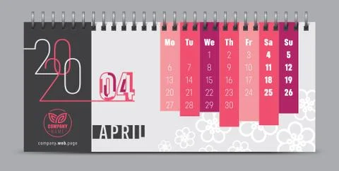 2020 vector calendar design, typography, illustration. Stock Illustration