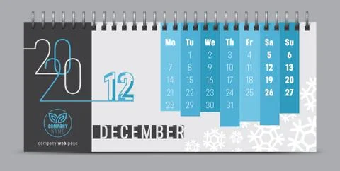 2020 vector calendar design, typography, illustration. Stock Illustration