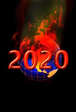2020 World on Fire. Illustrazione stock
