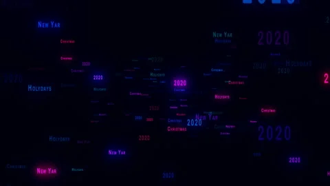 2020 year text particles Stock-Footage 115452317