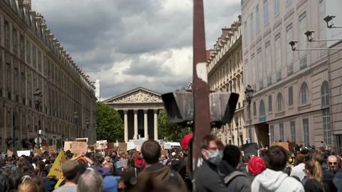 20200606 - BLM Paris Protests 4K Clip 11 Stock Footage 132316053