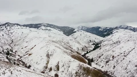 20201115 Bogus Basin Road Pull Out Stock Footage 144029710