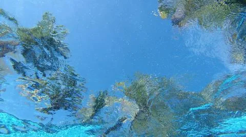 2020:LOS CABOS MEXICO.Beautiful Reflection Caught By An Underwater Camera During Stock Photos