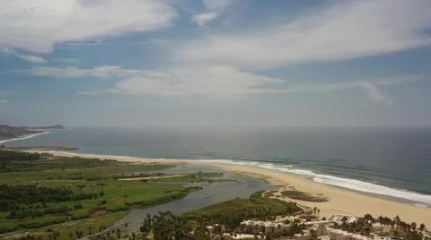 2020:LOS CABOS MEXICO.Camera Slowly Elevating Up From The Ground Overlooking The Stock Photos