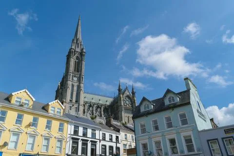 2021-04-17 - COBH, IRELAND. Impression of the St. Colman's Cathedral in Cobh Stock Photos