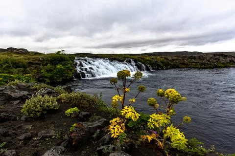 2021 08 14 Askja waterfall 1 Stock Photos