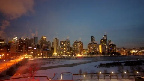 2021-12-25 Extreme Cold Calgary Stock Footage 167487563
