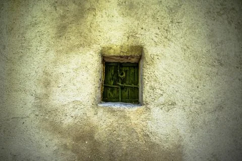 2021 4 27 Sovizzo Small green window Stock Photos