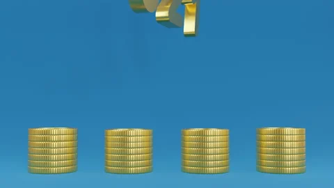 2021 and coins 1 Stock Footage 140628136