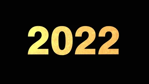 2021 changes to 2022. 3D animation. Gold numbers. Stock Footage 165539182