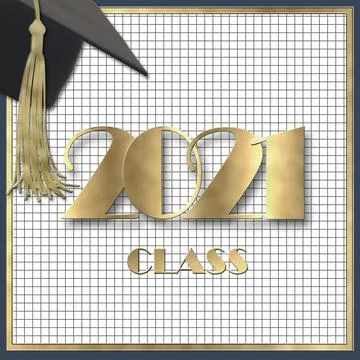 2021 class graduation card Stock Illustration