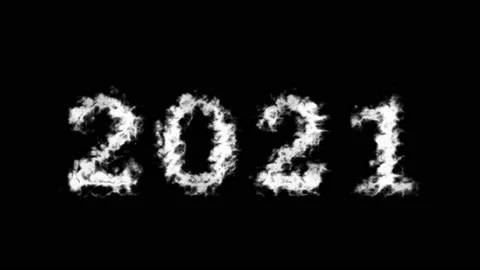 2021 cloud text effect black isolated background Stock Footage 138721562