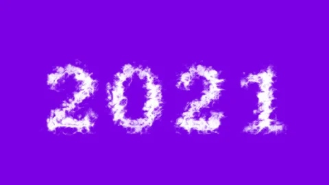 2021 cloud text effect violet isolated background Stock Footage 138721565