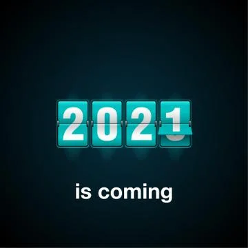 2021 is coming - flip countdown time counter Stock Illustration