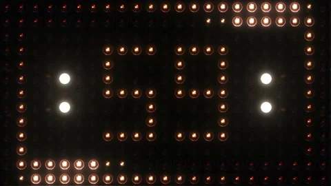 2021 Countdown Flashing Lights Board New Year Eve Clock 4K Animation Video stock 144833988