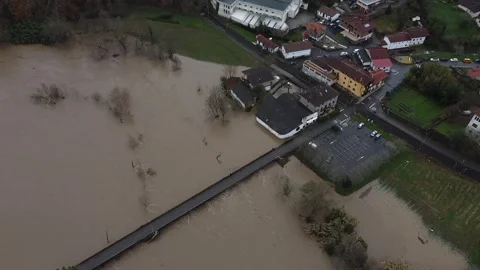 2021 floods in Aginaga Stock Footage 170475539