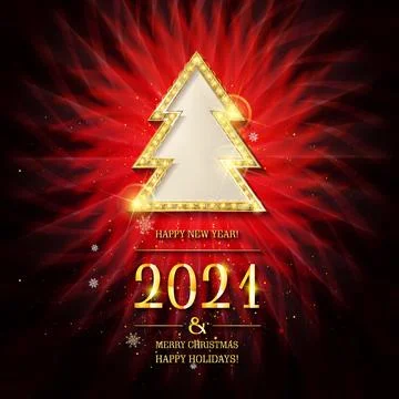 2021 Gold text vector Stock Illustration