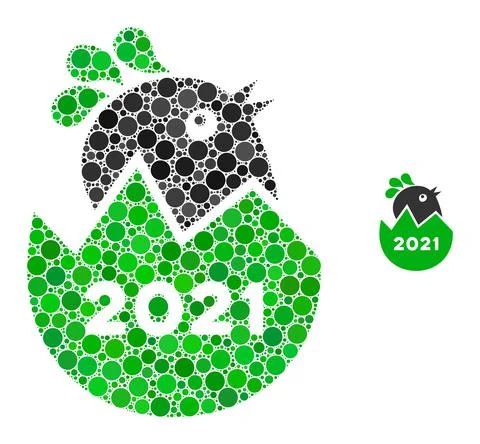 2021 Hatch Chick Mosaic of Round Points イラスト素材