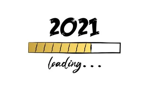 2021 Loading Concept With A Progress Bar Stock Illustration
