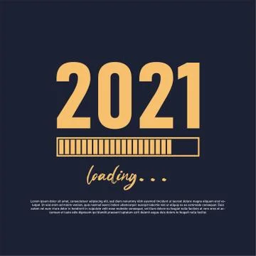 2021 Loading Concept With A Progress Bar Vector. Stock Illustration