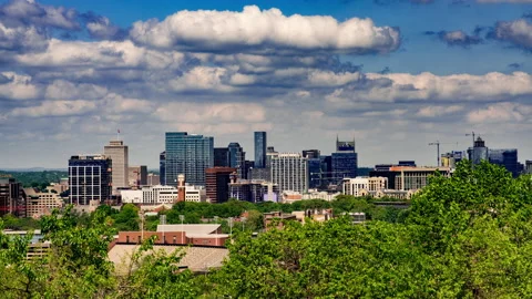 2021 Nashville Tennessee Skyline 4K Wide... | Stock Video | Pond5