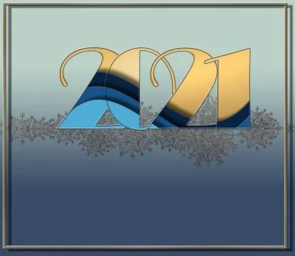 2021 New Year background Stock Illustration