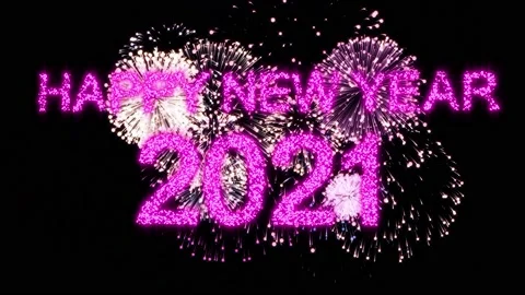2021 New Year firework celebration Stock Footage