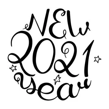 2021 New Year. Stock Illustration