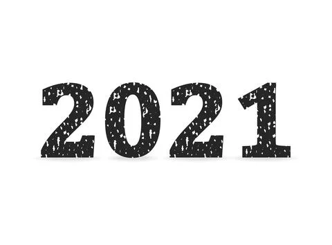 2021 new year vector template. Grungy, grunge texture design. Rubber stamp im Stock Illustration