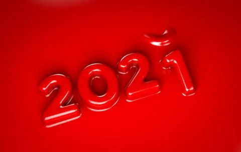 2021 in Red Fotos Stock