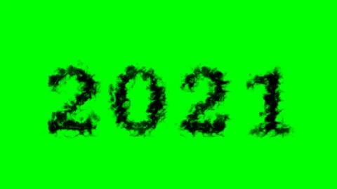 2021 smoke text effect green isolated background Stock Footage 138722300