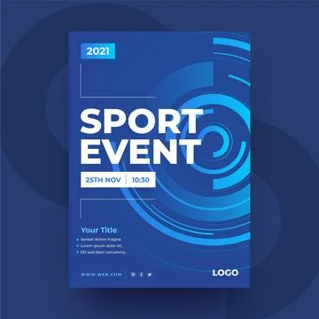 2021 sporting event poster Stock Illustration