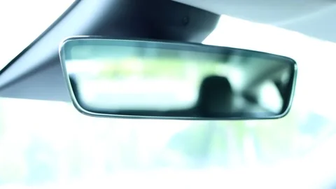 2021 Tesla Model 3 - Rearview Mirror Stock Footage 164576352