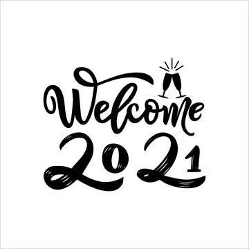 2021 text with doodle red paw print. Happy new year and merry Christmas greet 库存插图