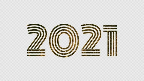 2021 text with firework for celebration with alpha / transperant Stock Footage 143313292