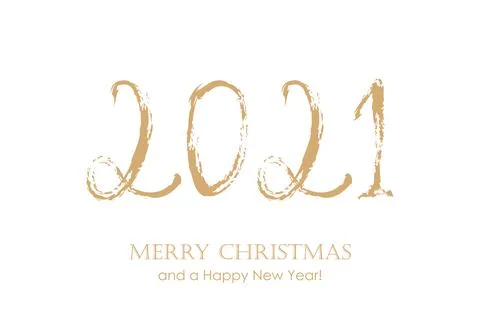 2021 typography isolated on white background 스톡 일러스트