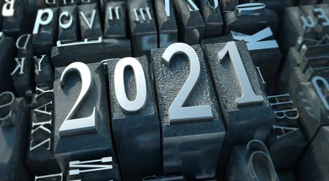 2021 vintage typescript Illustrazione stock