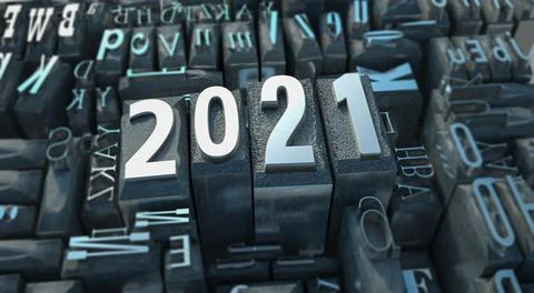 2021 vintage typescript Stock Illustration