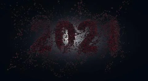 2021 Virus Molecules Text Stock Illustration