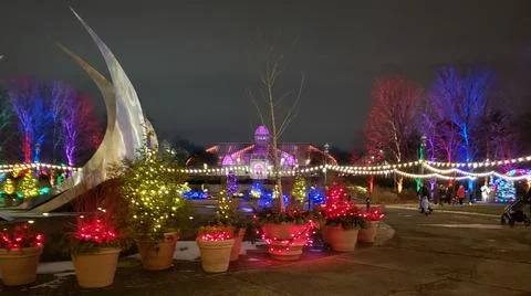 2022 01 08 Franklin Park Conservatory Winter Lights Stock Photos