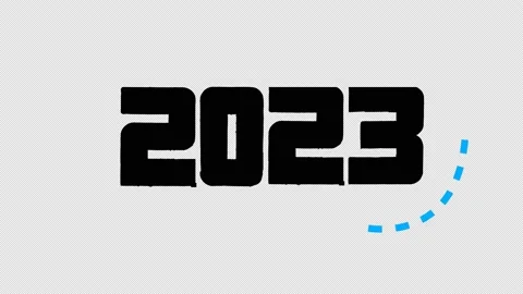 2022 to 2023 year change text animation. Happy New Year Drop letter 2023 Stock Footage 228678288