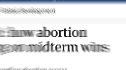 2022: Abortion Headlines Fast Sequence Video stock 224542887