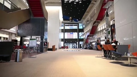 2022 B-Roll of the interior atrium of the U.S. Strategic Command headquarters, Stock Footage 232803688