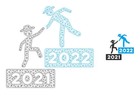 2022 Business Training Vector Mesh Network Model Ilustración de archivo