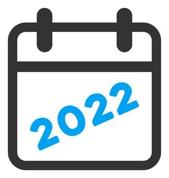 2022 Calendar Page Vector Flat Icon Stock Illustration