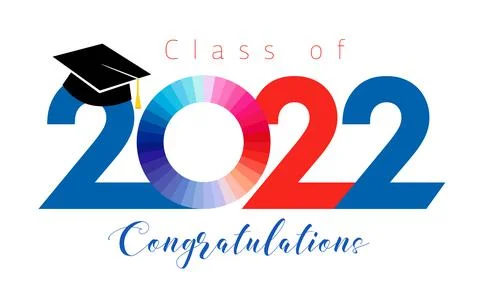 2022 class red blue white Stock Illustration