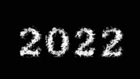 2022 cloud text effect black isolated background Stock Footage 138721734